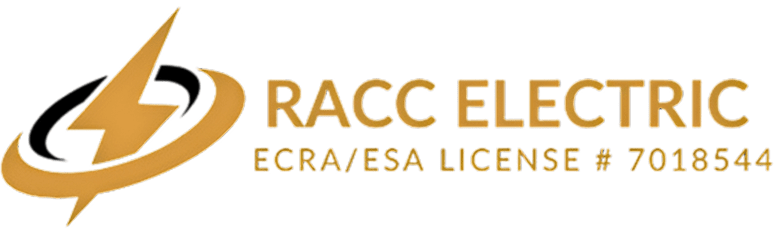 RACC Electric logo with license number.